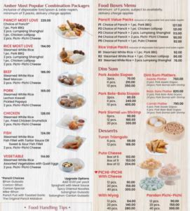 AMBER MENU 2024, Branches & Delivery (Favorites & More).